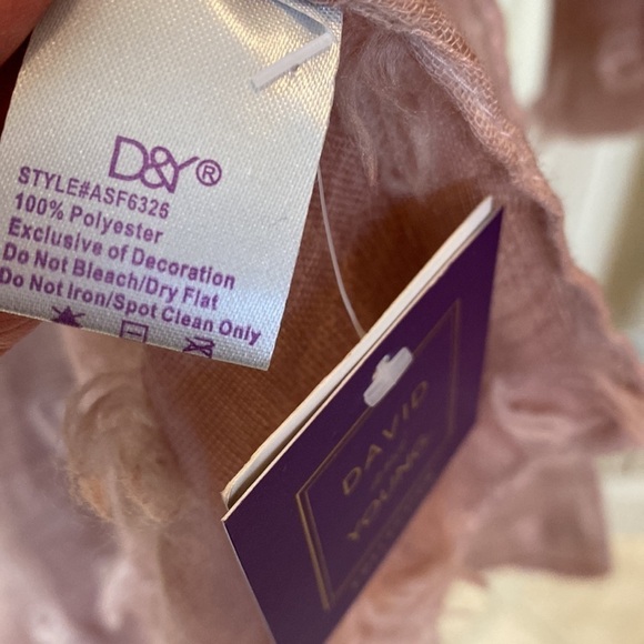 NWT- David and Young Blush pink eyelash puff Scarf/ sarong. One size - Picture 7 of 8